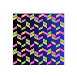 Background Pattern Geometric Pink Yellow Green Satin Bandana Scarf 22  x 22  Front