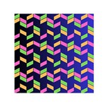 Background Pattern Geometric Pink Yellow Green Square Satin Scarf (30  x 30 ) Front