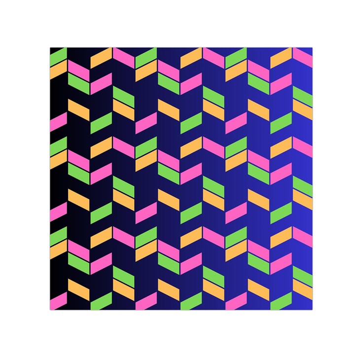 Background Pattern Geometric Pink Yellow Green Square Satin Scarf (30  x 30 )