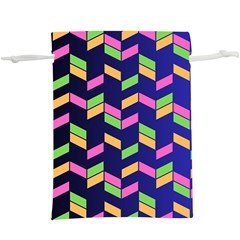 Background Pattern Geometric Pink Yellow Green Lightweight Drawstring Pouch (xl)