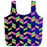 Background Pattern Geometric Pink Yellow Green Full Print Recycle Bag (XXL) Front