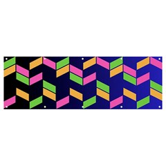 Background Pattern Geometric Pink Yellow Green Banner And Sign 12  X 4 