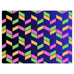 Background Pattern Geometric Pink Yellow Green Premium Plush Fleece Blanket (extra Small) by Maspions