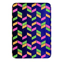 Background Pattern Geometric Pink Yellow Green Rectangular Glass Fridge Magnet (4 Pack)