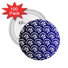 Pattern Floral Flowers Leaves Botanical 2 25  Buttons (100 Pack)  by Maspions