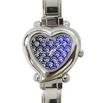 Pattern Floral Flowers Leaves Botanical Heart Italian Charm Watch Front