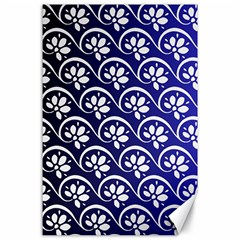 Pattern Floral Flowers Leaves Botanical Canvas 24  X 36 