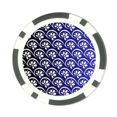 Pattern Floral Flowers Leaves Botanical Poker Chip Card Guard