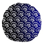 Pattern Floral Flowers Leaves Botanical Large 18  Premium Round Cushions Front