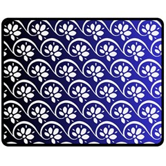 Pattern Floral Flowers Leaves Botanical Two Sides Fleece Blanket (medium) by Maspions