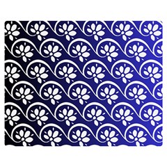 Pattern Floral Flowers Leaves Botanical Two Sides Premium Plush Fleece Blanket (teen Size) by Maspions