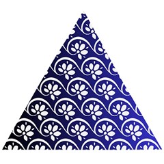 Pattern Floral Flowers Leaves Botanical Wooden Puzzle Triangle