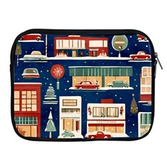 Cars Snow City Landscape Vintage Old Time Retro Pattern Apple Ipad 2/3/4 Zipper Cases by Maspions