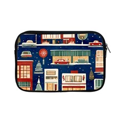 Cars Snow City Landscape Vintage Old Time Retro Pattern Apple Ipad Mini Zipper Cases by Maspions