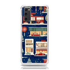 Cars Snow City Landscape Vintage Old Time Retro Pattern Samsung Galaxy S20 6 2 Inch Tpu Uv Case by Maspions