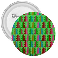 Trees Pattern Retro Pink Red Yellow Holidays Advent Christmas 3  Buttons by Maspions