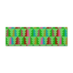 Trees Pattern Retro Pink Red Yellow Holidays Advent Christmas Sticker Bumper (10 Pack) by Maspions