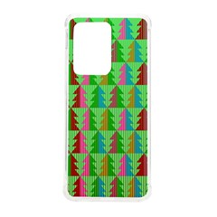 Trees Pattern Retro Pink Red Yellow Holidays Advent Christmas Samsung Galaxy S20 Ultra 6 9 Inch Tpu Uv Case by Maspions