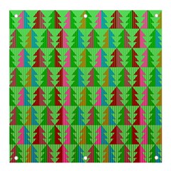 Trees Pattern Retro Pink Red Yellow Holidays Advent Christmas Banner And Sign 4  X 4  by Maspions