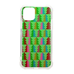 Trees Pattern Retro Pink Red Yellow Holidays Advent Christmas Iphone 11 Pro 5 8 Inch Tpu Uv Print Case by Maspions