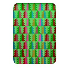 Trees Pattern Retro Pink Red Yellow Holidays Advent Christmas Rectangular Glass Fridge Magnet (4 Pack)