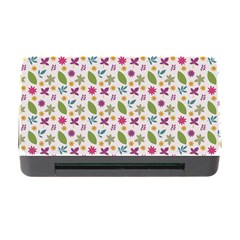 Pattern Flowers Leaves Green Purple Pink Memory Card Reader With Cf by Maspions