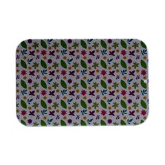 Pattern Flowers Leaves Green Purple Pink Open Lid Metal Box (silver)   by Maspions