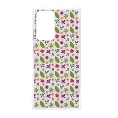 Pattern Flowers Leaves Green Purple Pink Samsung Galaxy Note 20 Ultra Tpu Uv Case