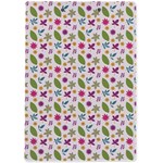 Pattern Flowers Leaves Green Purple Pink A4 Acrylic Clipboard Back