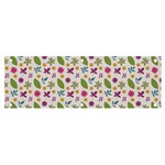 Pattern Flowers Leaves Green Purple Pink Banner and Sign 6  x 2  Front