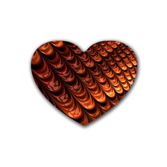 Fractal Frax Rubber Heart Coaster (4 Pack) by Askadina