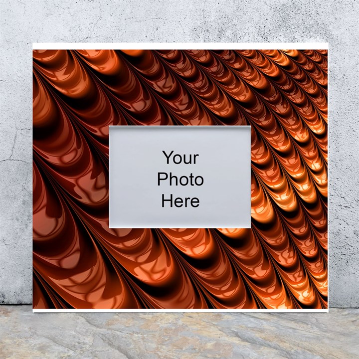 Fractal Frax White Wall Photo Frame 5  x 7 