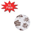 Pasta Mie Spageti Rigatoni Lasagna 1  Mini Buttons (10 pack)  Front