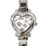 Pasta Mie Spageti Rigatoni Lasagna Heart Italian Charm Watch Front