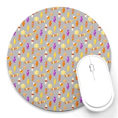 Halloween Candy Round Mousepad by Askadina