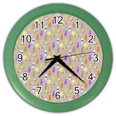 Halloween Candy Color Wall Clock by Askadina