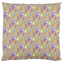 Halloween Candy Large Cushion Case (two Sides) by Askadina