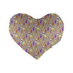 Halloween Candy Standard 16  Premium Heart Shape Cushions