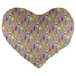 Halloween Candy Large 19  Premium Heart Shape Cushions Front