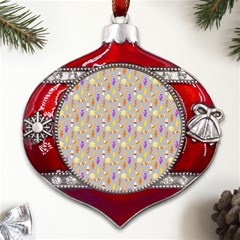 Halloween Candy Metal Snowflake And Bell Red Ornament