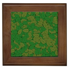 Vectors Leaves Background Plant Framed Tile by Askadina