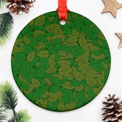 Vectors Leaves Background Plant Ornament (round) by Askadina