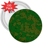 Vectors Leaves Background Plant 3  Buttons (100 pack)  Front