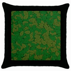 Vectors Leaves Background Plant Throw Pillow Case (black)