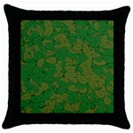 Vectors Leaves Background Plant Throw Pillow Case (Black) Front