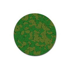 Vectors Leaves Background Plant Magnet 3  (round) by Askadina