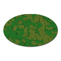 Vectors Leaves Background Plant Oval Magnet by Askadina