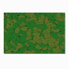 Vectors Leaves Background Plant Postcard 4 x 6  (pkg Of 10) by Askadina