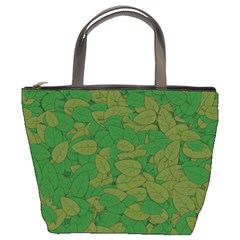 Vectors Leaves Background Plant Bucket Bag by Askadina