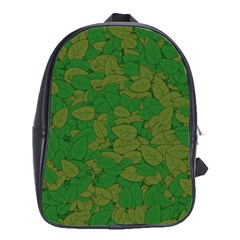 Vectors Leaves Background Plant School Bag (large) by Askadina